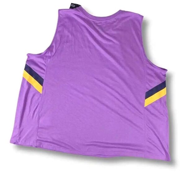 Nike Women's Dri Fit Colorblocked Stripe Training Tank Top Purple Size 2X - Picture 4 of 6